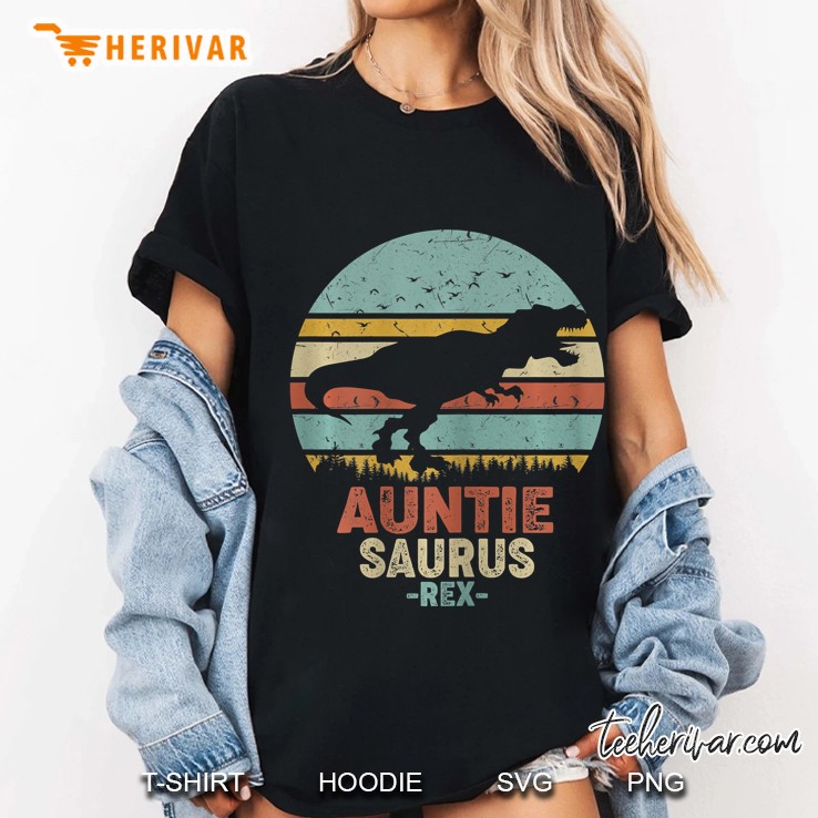 Womens Vintage Auntiesaurus Rex Dinosaur Costume Family Matching Ladies Tee