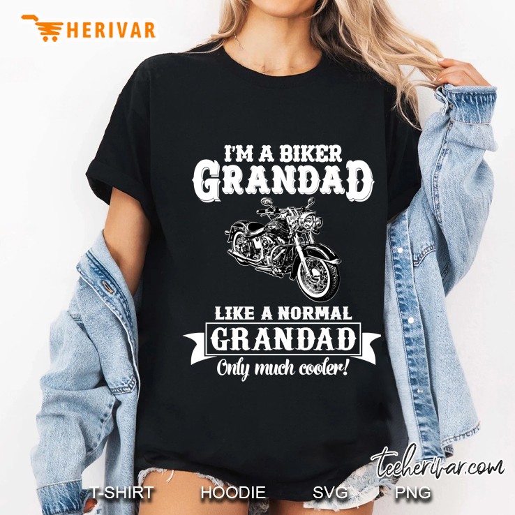 Biker Grandad , Like Normal Grandad , Only Cooler Art . S . Ladies Tee