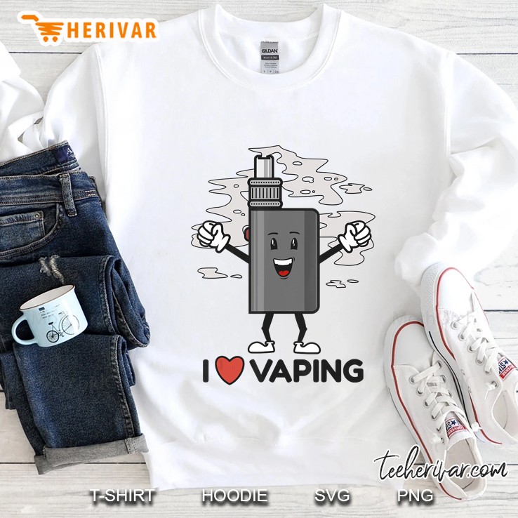 I Love Vaping Vape Box Tank Gift For Vapers Sweatshirt