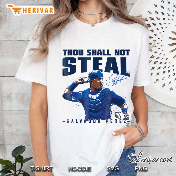Salvador Perez Thou Shall Not Steal - Apparel Ladies Tee