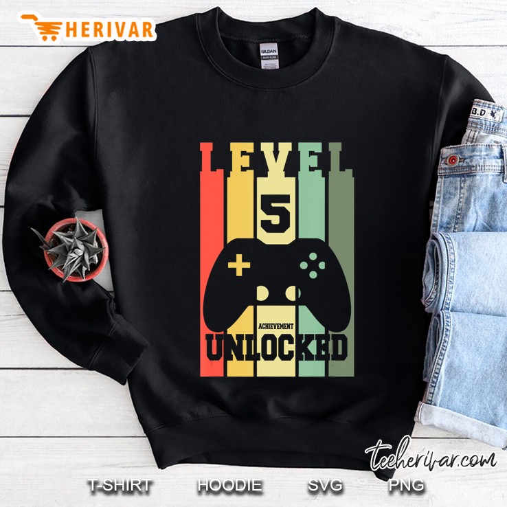 5Th Birthday Gift - Level 5 Achievement Unlocked Sweatshirt