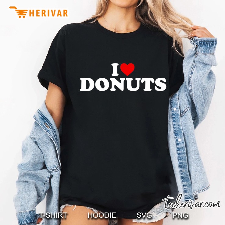 I Love Donuts - Heart Ladies Tee