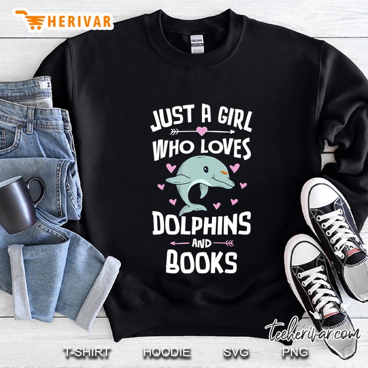 Just A Girl Who Loves Dolphins And Books Gift Women Mugs