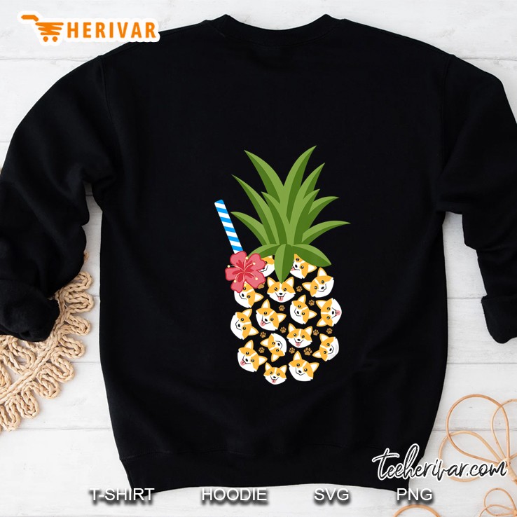 Pineapple Corgi Hawaiian Tropical Aloha Dog Lover Sweatshirt
