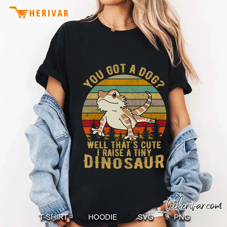 Retro Vintage I Raise Tiny Dinosaurs Bearded Dragon Hoodie