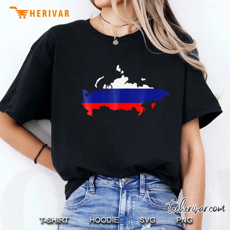Russia Map Flag Ladies Tee