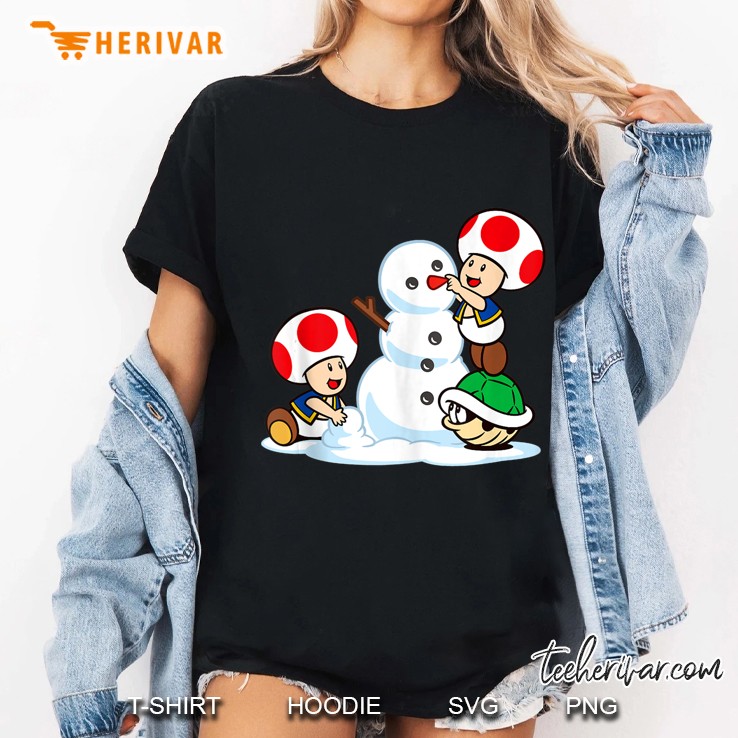 Super Mario Toad Snow Man Ladies Tee