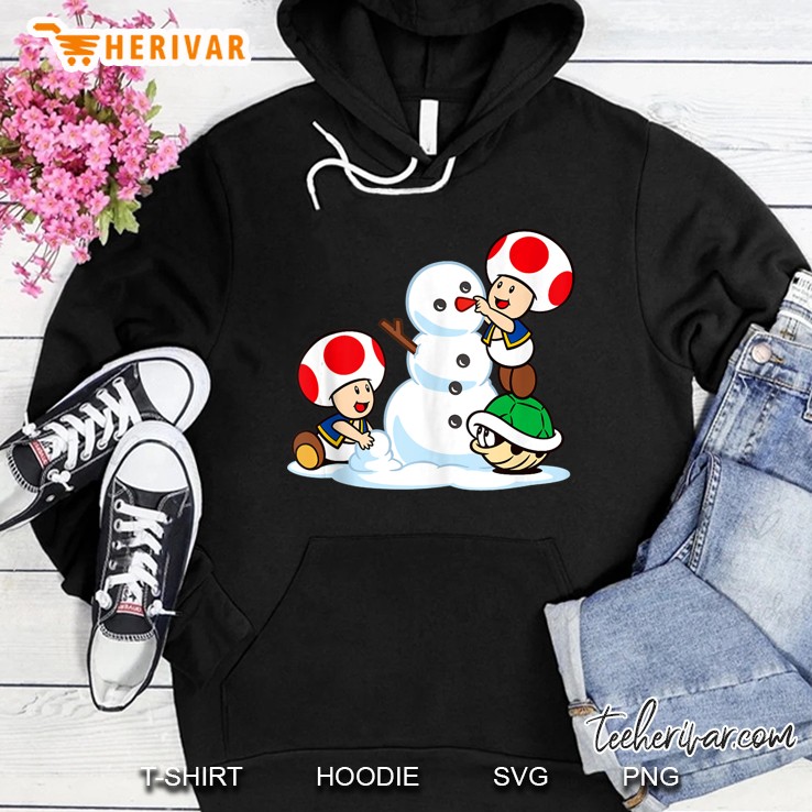 Super Mario Toad Snow Man Hoodie