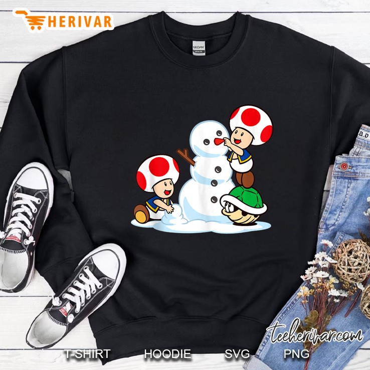 Super Mario Toad Snow Man Sweatshirt