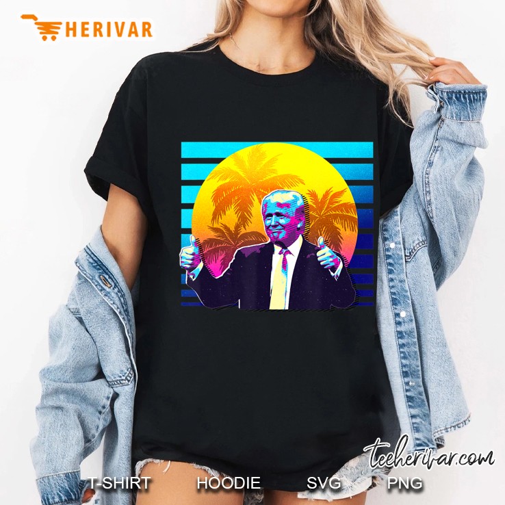 Trump 80S Retro Vaporwave Ladies Tee