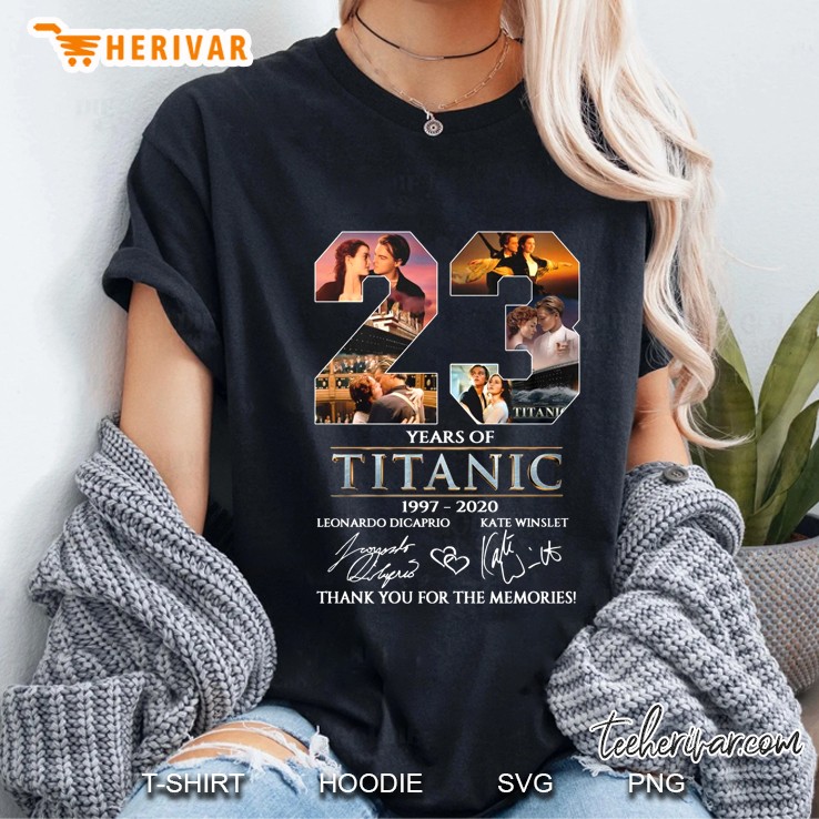 23 Years Of Titanic 1997-2020 Leonardo Dicaprio Kate Winslet Ladies Tee