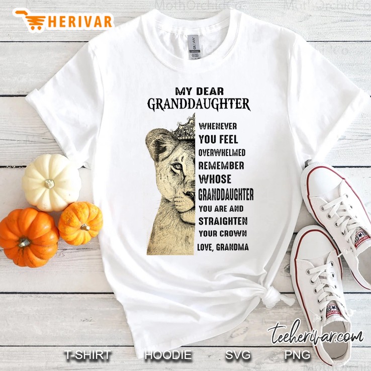 My Dear Granddaughter Whenever You Feel Overwhelmed Lioness Version Shirt