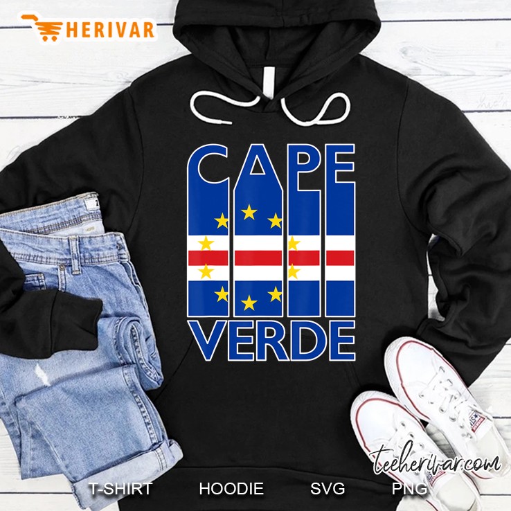 Cape Verde Vintage Cabo Verdean Flag Tshirt Travel Hoodie