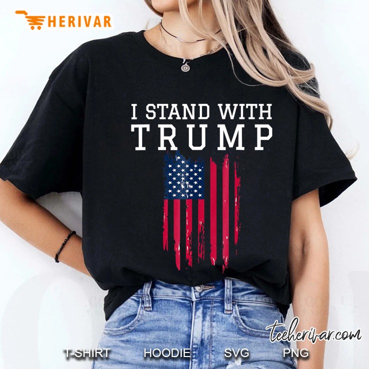 I Stand With Trump Pro Trump Supporter Ladies Tee
