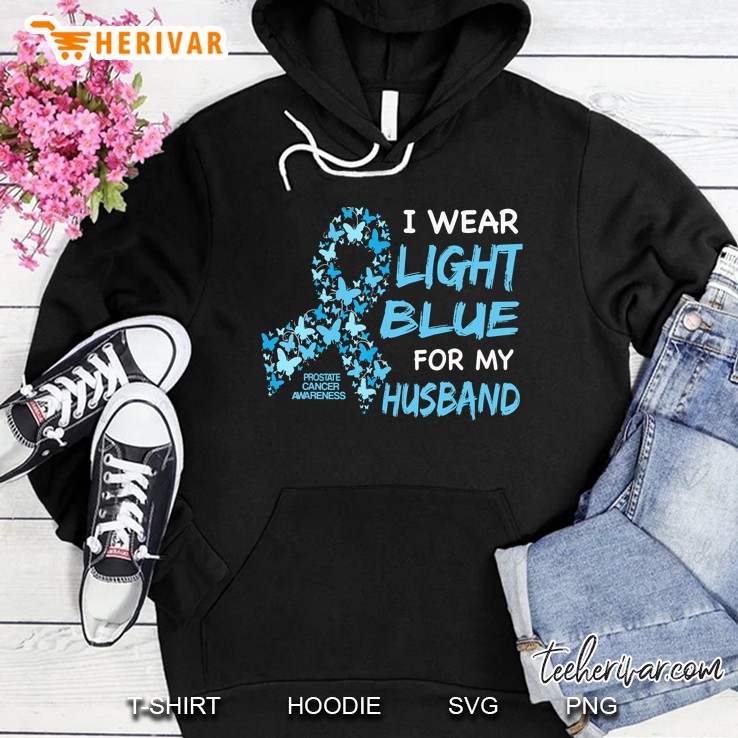 I Wear Light Blue For My Husband - Prostate Cancer Awareness Mugs