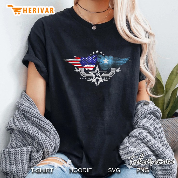 Somali American Flag . Somalia National Flag Shirt Ladies Tee