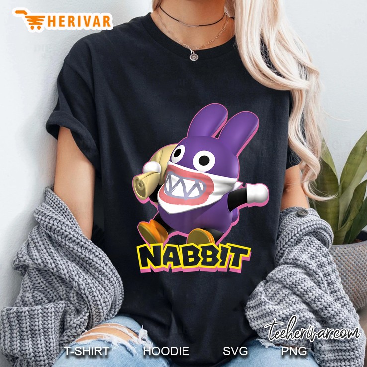 Super Mario Nabbit Action Pose Portrait Logo Hoodie