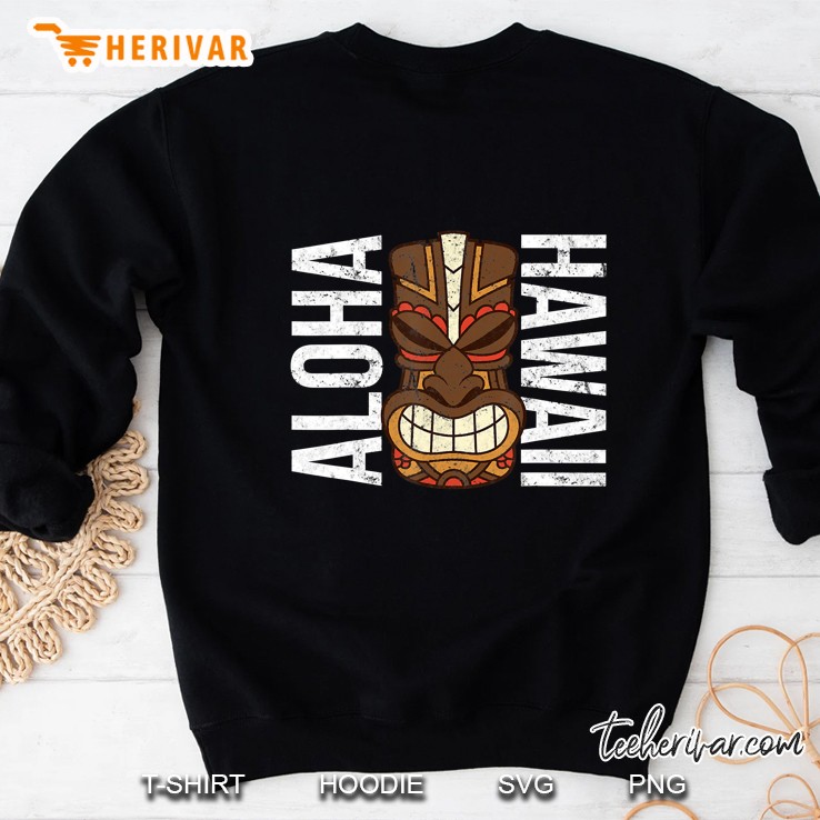 Aloha Hawaii Vibe Cute Top With Tiki Statue Sweatshirt