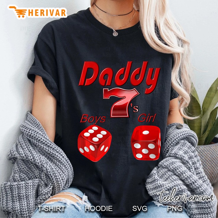 Dad Vegas Dice Shows 6 Sons 1 Daughter Tee (Long) Ladies Tee