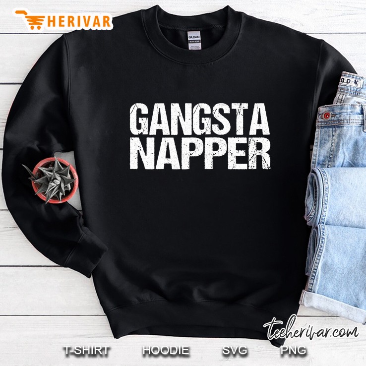 Gangsta Napper Distressed Vintage Style Tee Sweatshirt