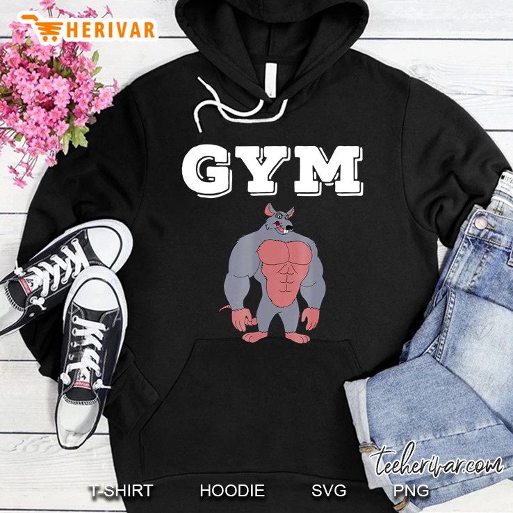 Gym Rat Mens Womens Adult Work Out Gym Shirt Hoodie