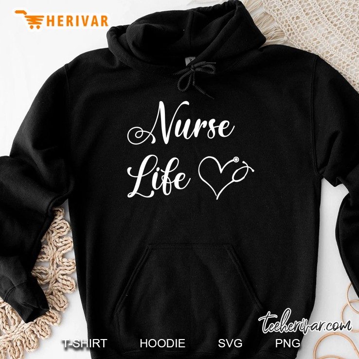 Nurse Life Stethoscope Heart, Cute Nurse Hoodie
