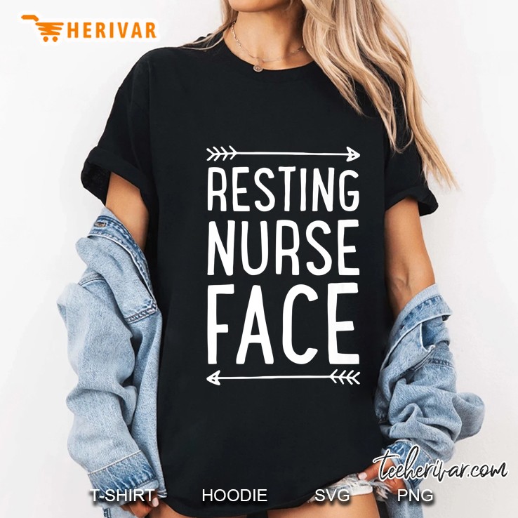 Resting Nurse Face Women Funny Nursing Nurses Ladies Tee