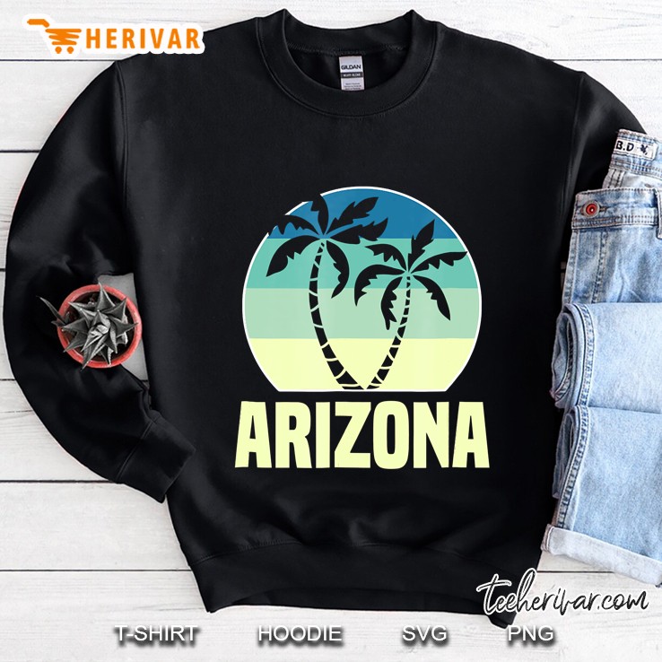 Retro Arizona Sunset Palm Tree Sweatshirt