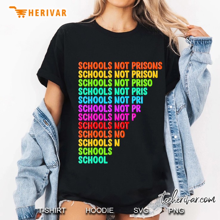 Schools Not Prisons Funny Back To School Hoodie