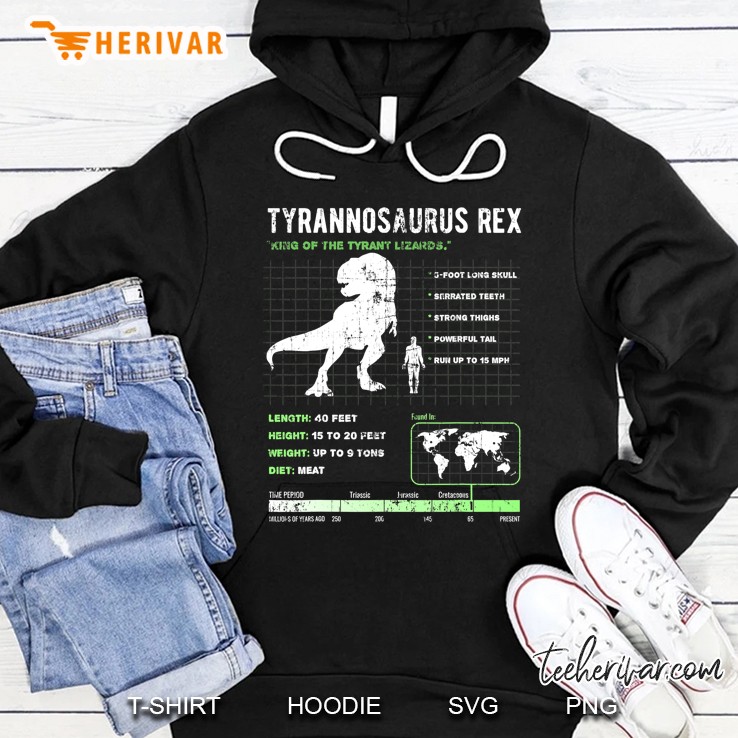 Trex Dinosaur Facts - Tyrannosaurus Rex Hoodie