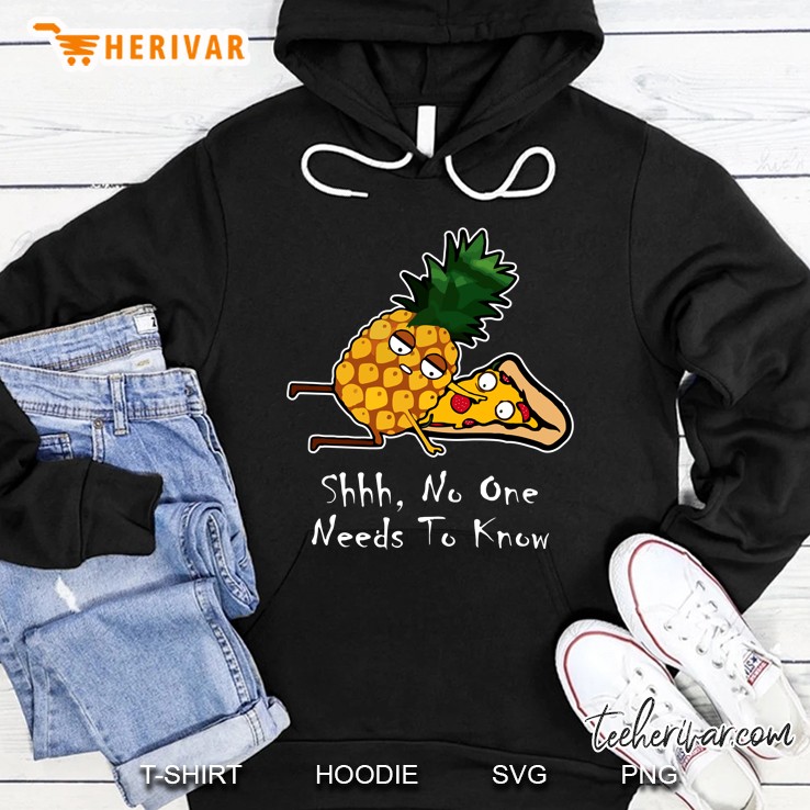 Pineapple Pizza Shirt - Shhh No One Has To Know Tri-Blend Hoodie