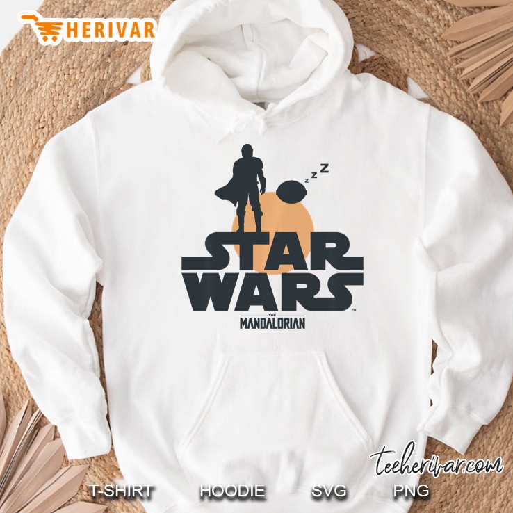 Star Wars The Mandalorian The Child Sunset Silhouette Logo Pullover Mugs