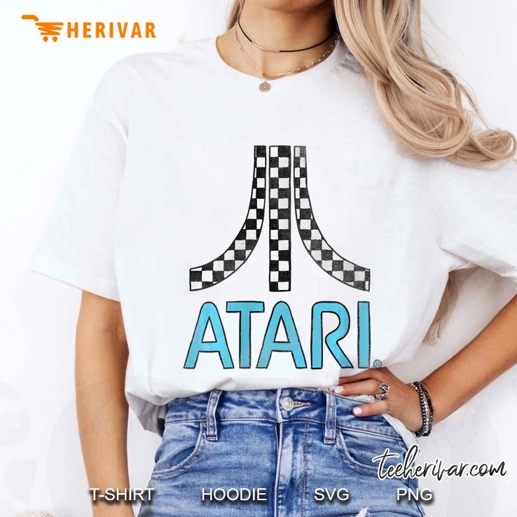 Womens Classic Atari Checkers Logo Hoodie