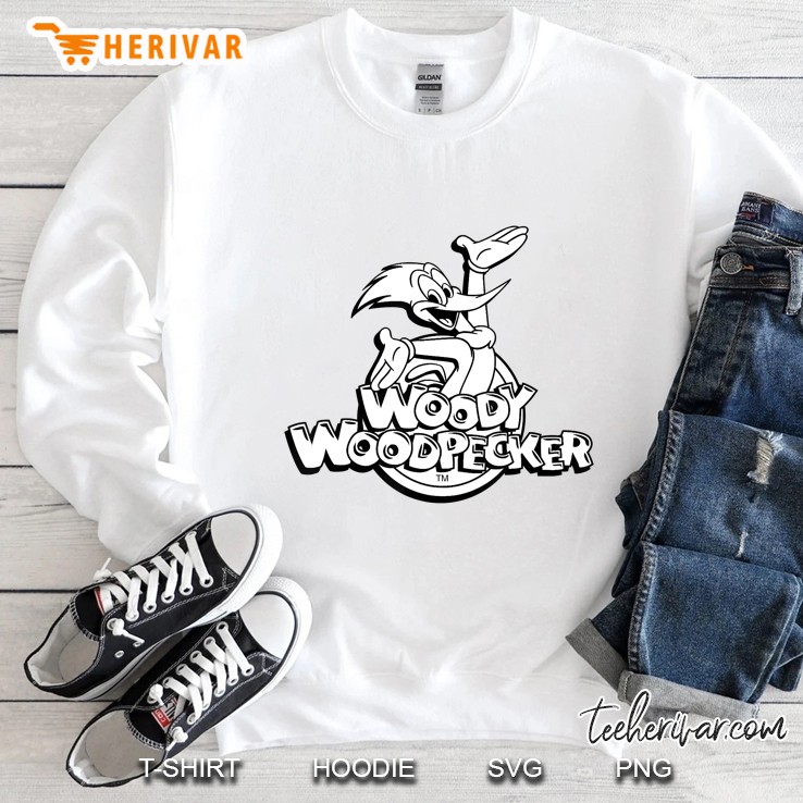 Woody Woodpecker Classic In Black & White Sweatshirt