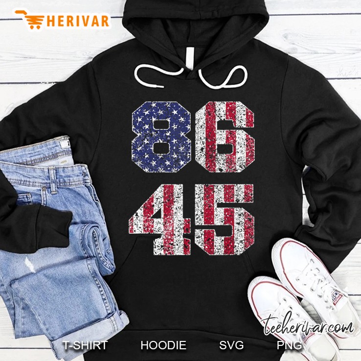 8645 Vintage Retro Style 86 45 Anti-Trump Tee American Flag Mugs