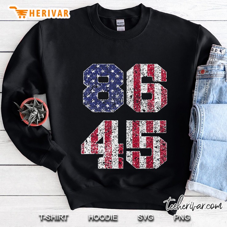 8645 Vintage Retro Style 86 45 Anti-Trump Tee American Flag Mugs