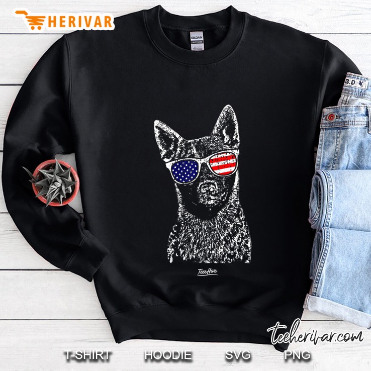Australian Cattle Dog American Flag Blue Heeler Sweatshirt