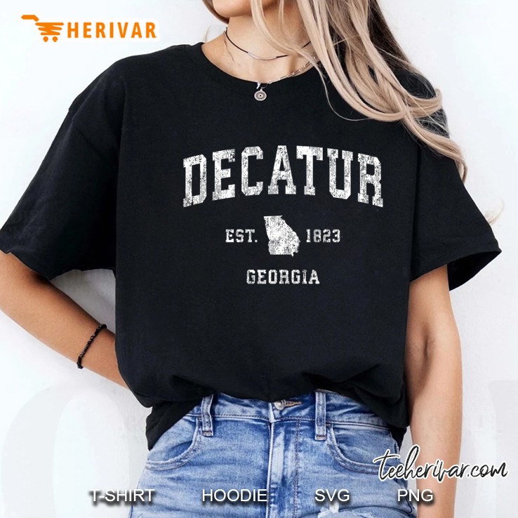 Decatur Georgia Ga Vintage Athletic Sports Design Hoodie