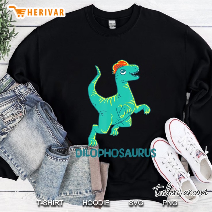 Dilophosaurus Dinosaur Cute Jurassic Dino Tee Sweatshirt