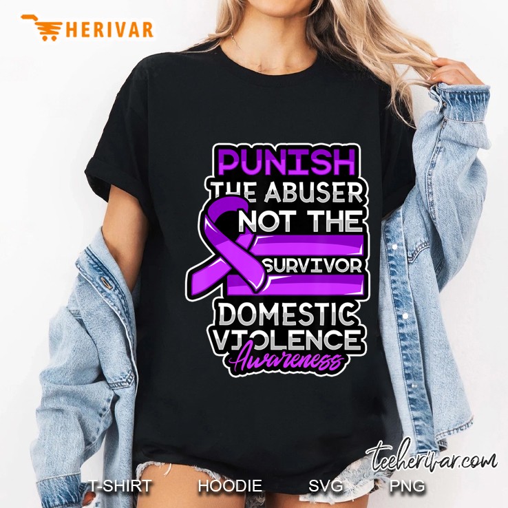 Domestic Violence Survivor Tshirt Abuse Support Punish Month Hoodie