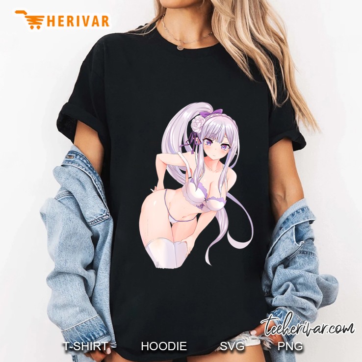 Ecchi Elfgirl Lewd Waifu Japanese Ladies Tee