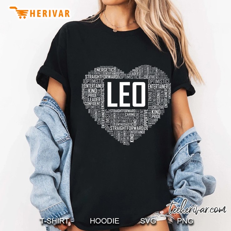 Leo Zodiac Traits Horoscope Astrology Sign Gift Heart Hoodie