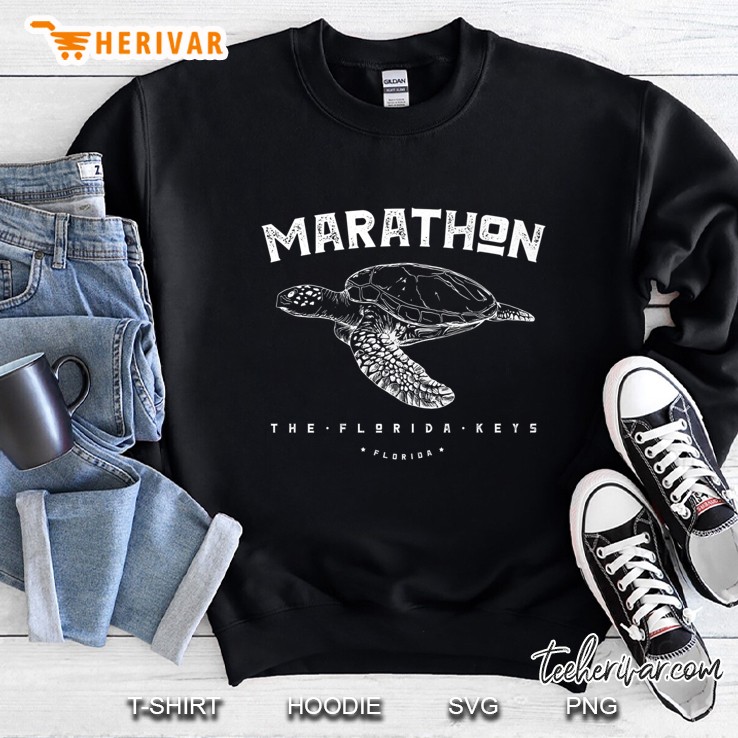 Marathon Turtle Florida Keys Scuba Fishing Diving Tee Premium Sweatshirt
