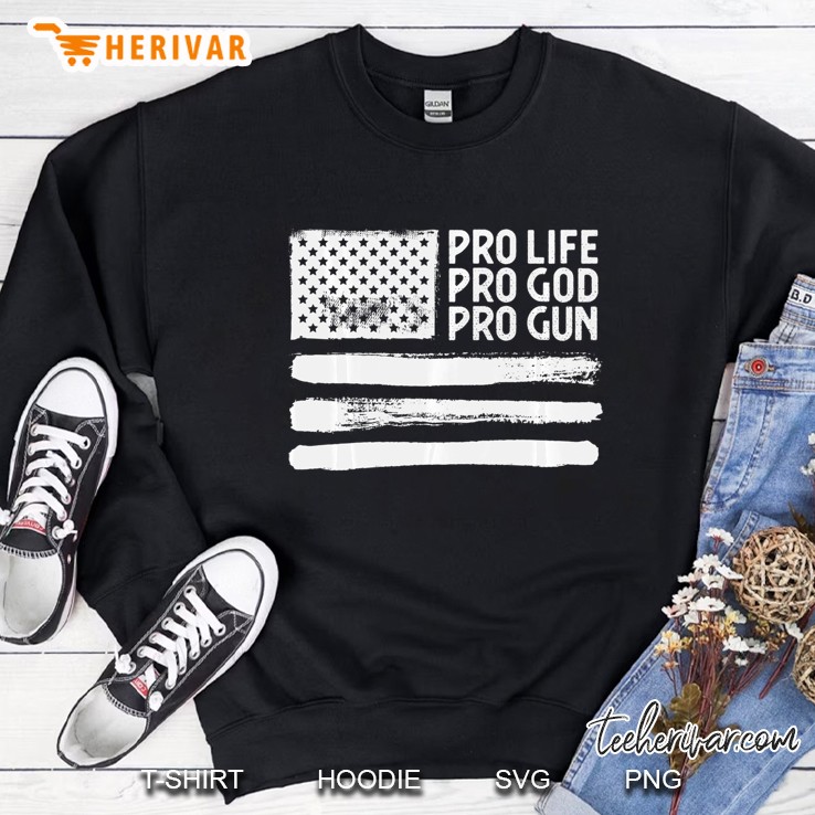 Pro Life Pro God Pro Gun Pullover Sweatshirt