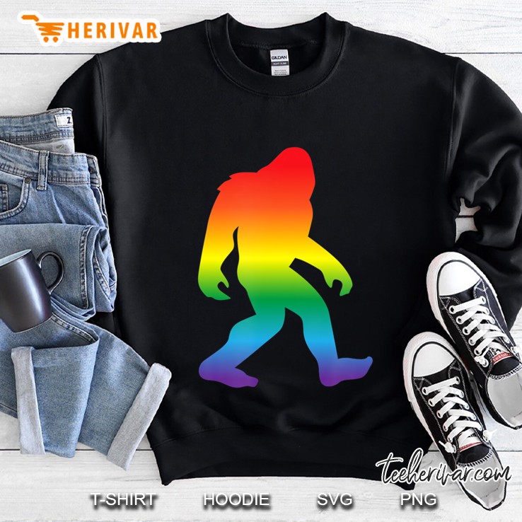 Rainbow Bigfoo, Cute Funny Gay Pride Month Lgbtq Gift Sweatshirt