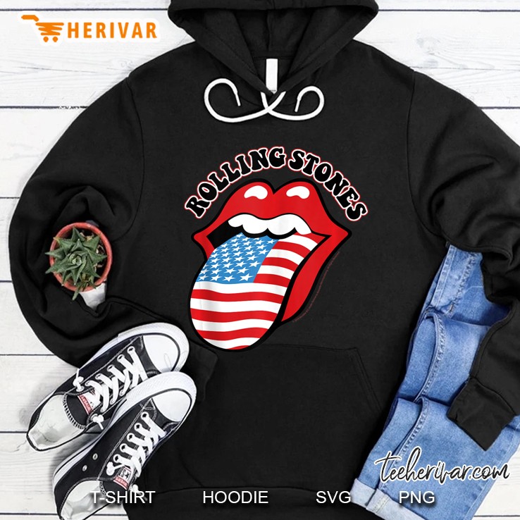 Rolling Stones Official Vintage Us Tongue Tank Top Hoodie