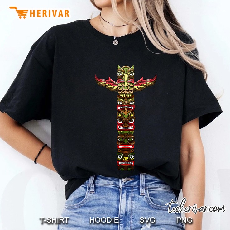Totem Pole Nativ American Indian Cool Indio Gift Idea Ladies Tee