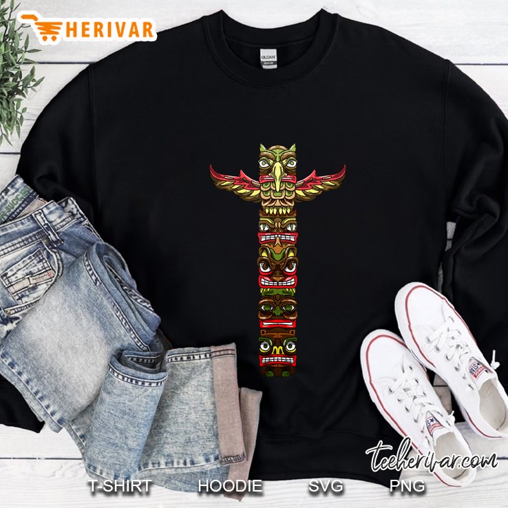 Totem Pole Nativ American Indian Cool Indio Gift Idea Sweatshirt