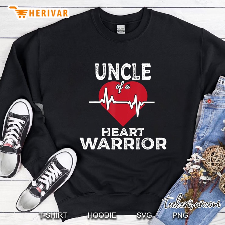 Uncle Of A Heart Warrior Chd Awareness Gift Sweatshirt