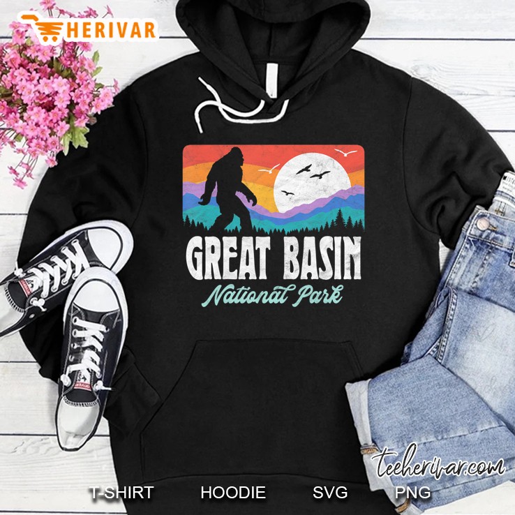 Vintage Great Basin National Park Bigfoot Mountains Hoodie